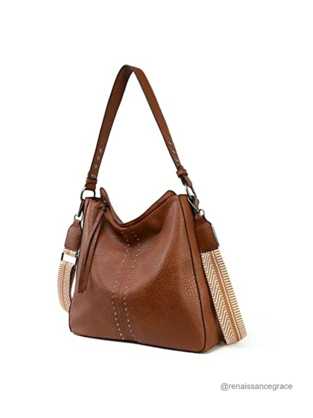 Vegan Leather Hobo Bag Top Handle Satchel Shoulder Purse Women Large Capacity